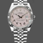 Rolex Datejust Middle Eastern Digital Pink Dial Fluted Bezel M126234