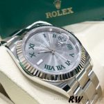 Rolex Datejust m126334 0021 Fluted Bezel Grey Wimbledon Dial 41MM Mens Replica Watch - Image 13