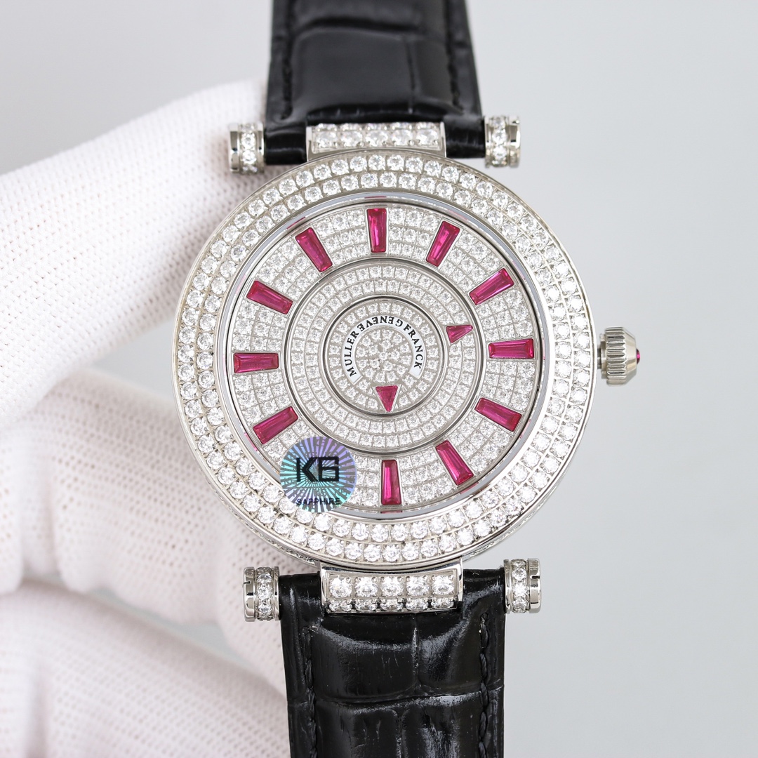 706FFC1B-B954-5D9B-0F9B-7DC6E41AA1A3 Franck Muller Double Mystery Ruby Diamond DM 42 D 2R CD Master of Complications Silver - Image 1