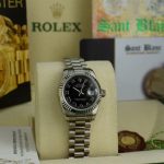 Rolex Datejust 179179 Black Roman Numeral Dial Fluted Bezel 26MM Lady Replica Watch - Image 6