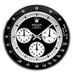 Rolex Daytona White Logo Wall Clock