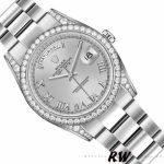 Rolex Day-Date 118389 Silver Roman Numeral Dial 36MM Unisex Replica Watch - Image 3