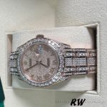 Rolex Pearlmaster 86405RBR Everose Gold Paved Diamond dial 39mm Mens Replica Watch - Image 3