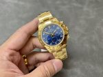 Rolex Daytona 116528 Yellow Gold Blue Racing Dial 40mm Mens Replica Watch - Image 6