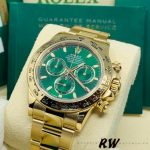 Rolex Daytona 116508 Yellow Gold Green Index Dial 40MM Mens Replica Watch - Image 13