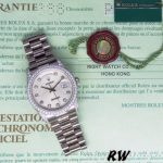 Rolex Day-Date 118389 Silver Jubilee Diamond Dial 36MM Unisex Replica Watch - Image 6