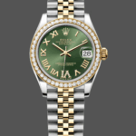 Rolex Datejust 31mm Stainless Steel and Yellow Gold 278383RBR 0016 Green VI Roman Jubilee