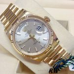 Rolex Day-Date 118238 Silver dial Fluted Bezel 36mm Unisex Replica Watch - Image 3