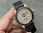 Rolex Yacht-Master II 126655 Diamond Pave Dial Rose Gold 40mm Mens Replica Watch - Image 4