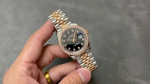 Rolex Datejust 36 Steel & Everose Gold Black Dial Diamond Bezel m126281rbr 0007 - Image 2