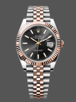 Rolex Datejust 41 Everose Gold Black Dial Jubilee Bracelet 126331