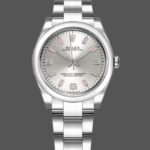 Rolex Oyster Perpetual 177200 Silver Dial Pink Markers 31mm Lady Replica Watch