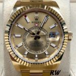 Rolex Sky-Dweller m336938-0004 Yellow Gold Champagne Dial 42mm Mens Replica Watch - Image 12