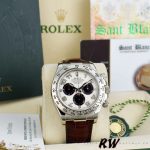 Rolex Daytona 116519 Panda Dial Chocolate Leather Strap 40mm Mens Replica Watch - Image 6