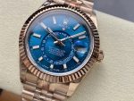 Rolex Sky Dweller 42 Everose Gold Blue Green Dial m336935 0005 Men's Watch - Image 5