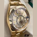 Rolex Sky-Dweller m336938-0004 Yellow Gold Champagne Dial 42mm Mens Replica Watch - Image 13