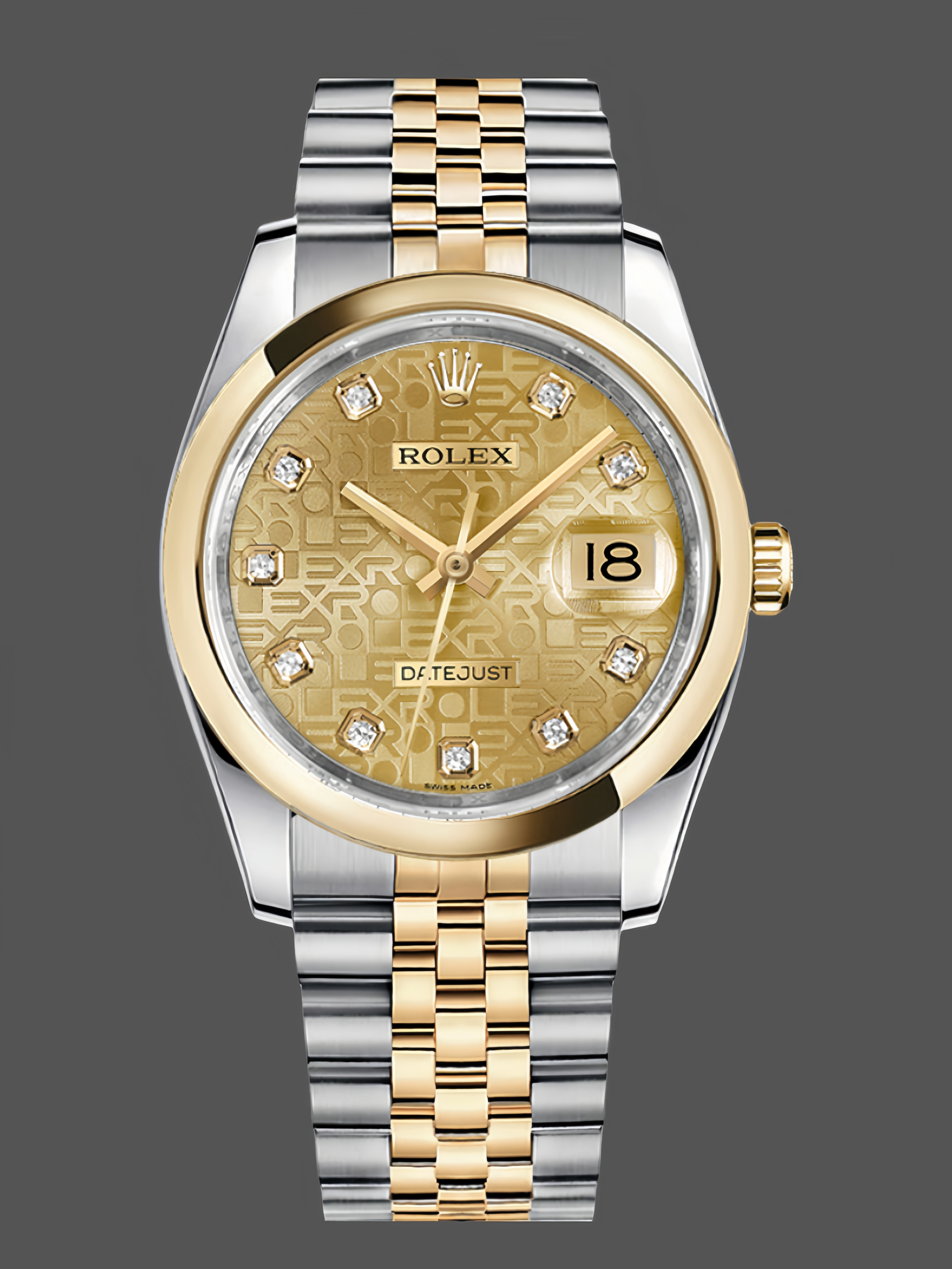 77BD615B-68EA-7C14-D627-ADDFF8DD9CA4 Rolex Datejust 36 Champagne Diamond 116203 0173 Women's Watch - Image 1