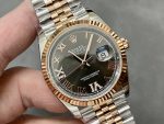 Rolex Datejust 36 Everose Gold Slate Diamond Pave Roman Dial m126231 0023 Women's Watch - Image 4