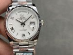 Rolex Day Date 36 White Dial Fluted Bezel White Gold m128239 0059 President Watch - Image 3