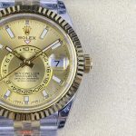 Rolex Sky Dweller 42mm Champagne Dial Stick Markers Jubilee M336933 0002 Men's Watch - Image 7
