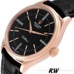 Rolex Cellini Time 50505 Black Leather Strap Black Dial 39mm Mens Replica Watch - Image 14