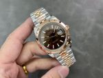 Rolex Datejust 126301 Rose Gold Chocolate Brown Index Dial 41MM Mens Replica Watch - Image 7