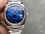 Rolex Day Date 36 White Gold Blue Ombre Dial M128236 0020 - Image 3