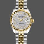 Rolex Datejust 179173 Meteorite Grey Diamond Dial Fluted Bezel 26MM Lady Replica Watch