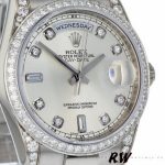 Rolex Day-Date 118389 Silver Diamond dial 36MM Unisex Replica Watch - Image 3