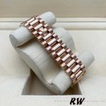 Rolex Day-Date 218235 Black Roman Numerals Dial Rose Gold 41MM Mens Replica Watch - Image 6