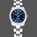 Rolex Oyster Perpetual 176200 Blue Dial Domed Bezel 26mm Lady Replica Watch