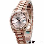 Rolex Datejust 178275 Rose Gold Pink Diamond Dial 31mm Lady Replica Watch - Image 2