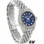 Rolex Datejust 179174 Sodalite Diamond Dial Fluted Bezel 26MM Lady Replica Watch - Image 2