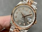 Rolex Datejust 36 18K Everose Gold Fluted Bezel 126231 0041 Unisex Watch - Image 5