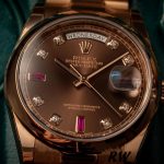 Rolex Day-Date 118205 Rose Gold Chocolate Brown Dial 36mm Unisex Replica Watch - Image 2
