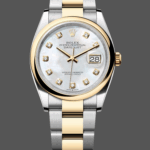 Rolex Datejust 36 Steel & Yellow Gold Mother of Pearl Diamond Dial M126203 0024 Women's Watch