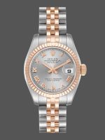 Rolex Datejust 179171 Grey Roman Numeral Dial Fluted Bezel 26MM Lady Replica Watch