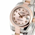 Rolex Datejust 179161 Stainless Steel and Everose Gold Pink Roman Dial 26MM Lady Replica Watch - Image 2