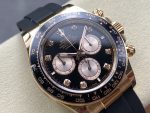 Rolex Daytona Everose Rubber 126515LN 0004 Black Dial Diamond Watch - Image 4