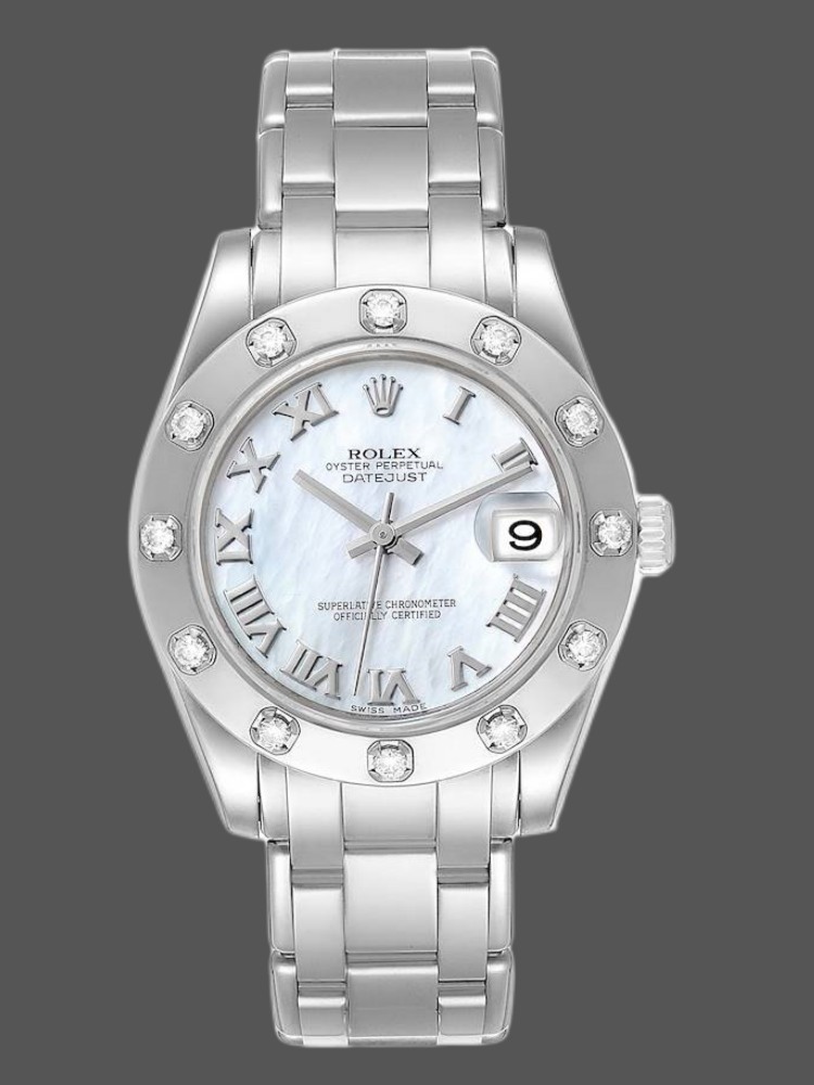 7E802230-F9AB-0E0B-CA2D-A84C449FF998 Rolex Pearlmaster Midsize 81319 MOP Dial 34MM Lady Replica Watch - Image 1