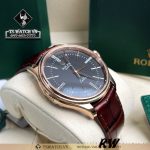 Rolex Cellini Time 50505 Brown Leather Strap Black Dial 39mm Mens Replica Watch - Image 4