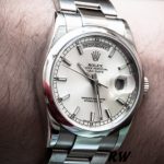 Rolex Day-Date 118209 White Gold Oyster Bracelet White Dial 36mm Unisex Replica Watch - Image 2