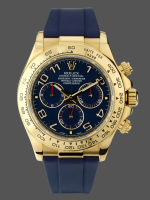 Rolex Cosmograph Daytona Yellow Gold Case Blue Dial 116518 Men's Watch