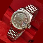 Rolex Datejust 179179 Black MOP Diamond Dial Fluted Bezel 26MM Lady Replica Watch - Image 2