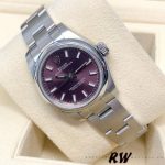 Rolex Oyster Perpetual 176200 Grape Red Dial 26mm Lady Replica Watch - Image 3