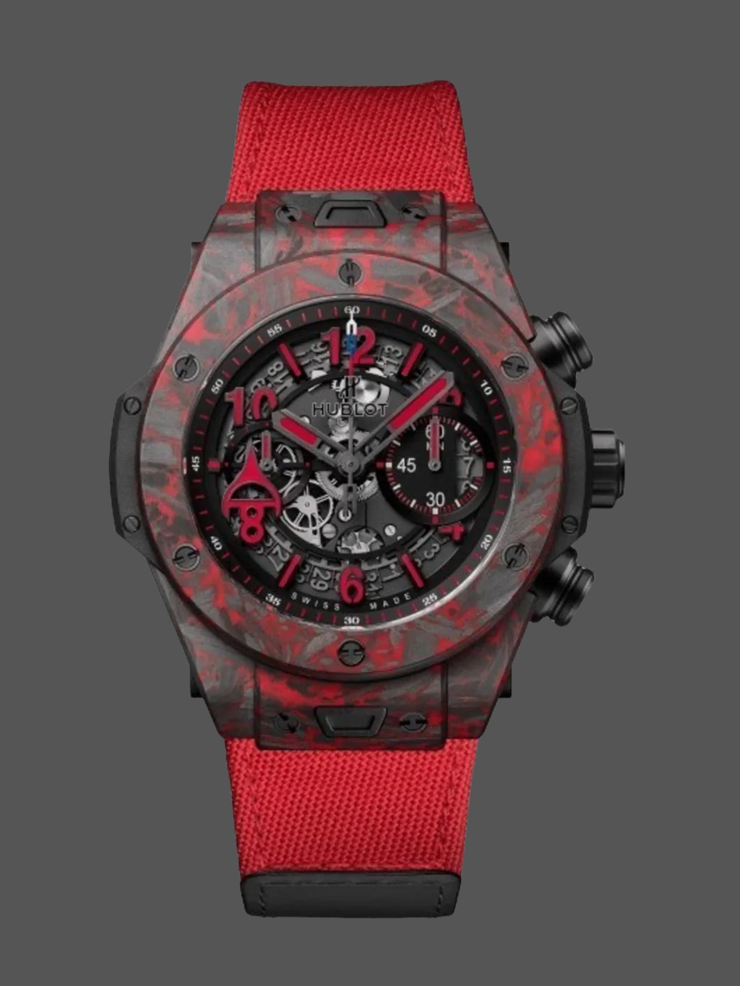 807EA385-215A-AB15-CA09-E862094EFEE3 Hublot 411.QV.1123.NR.OVK21 Big Bang Unico Red Carbon Alex Ovechkin Watch 45mm - Image 1