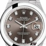 Rolex Datejust 279166 Dark Grey Diamond Dial Domed Bezel 28mm Lady Replica Watch - Image 4