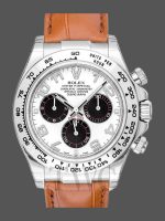 Rolex Daytona 116519 Panda Dial Brown Leather Strap 40mm Mens Replica Watch