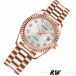 Rolex Datejust 178275 Everose Gold Jubile Silver Dial 31mm Lady Replica Watch - Image 2