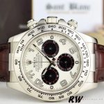 Rolex Daytona 116519 Panda Dial Chocolate Leather Strap 40mm Mens Replica Watch - Image 3